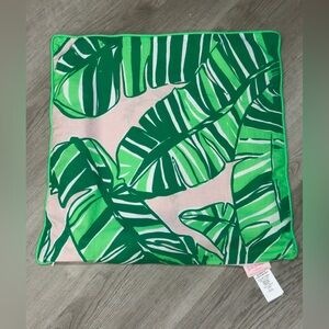 Lilly Pulitzer Green Leaf Accent Pillow Cover